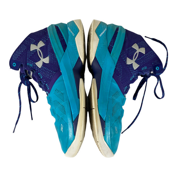 UNDER ARMOUR Size 8.5 Father to Son Curry 2 Teal Shoes Purple Lace Up Sneaker main image 5